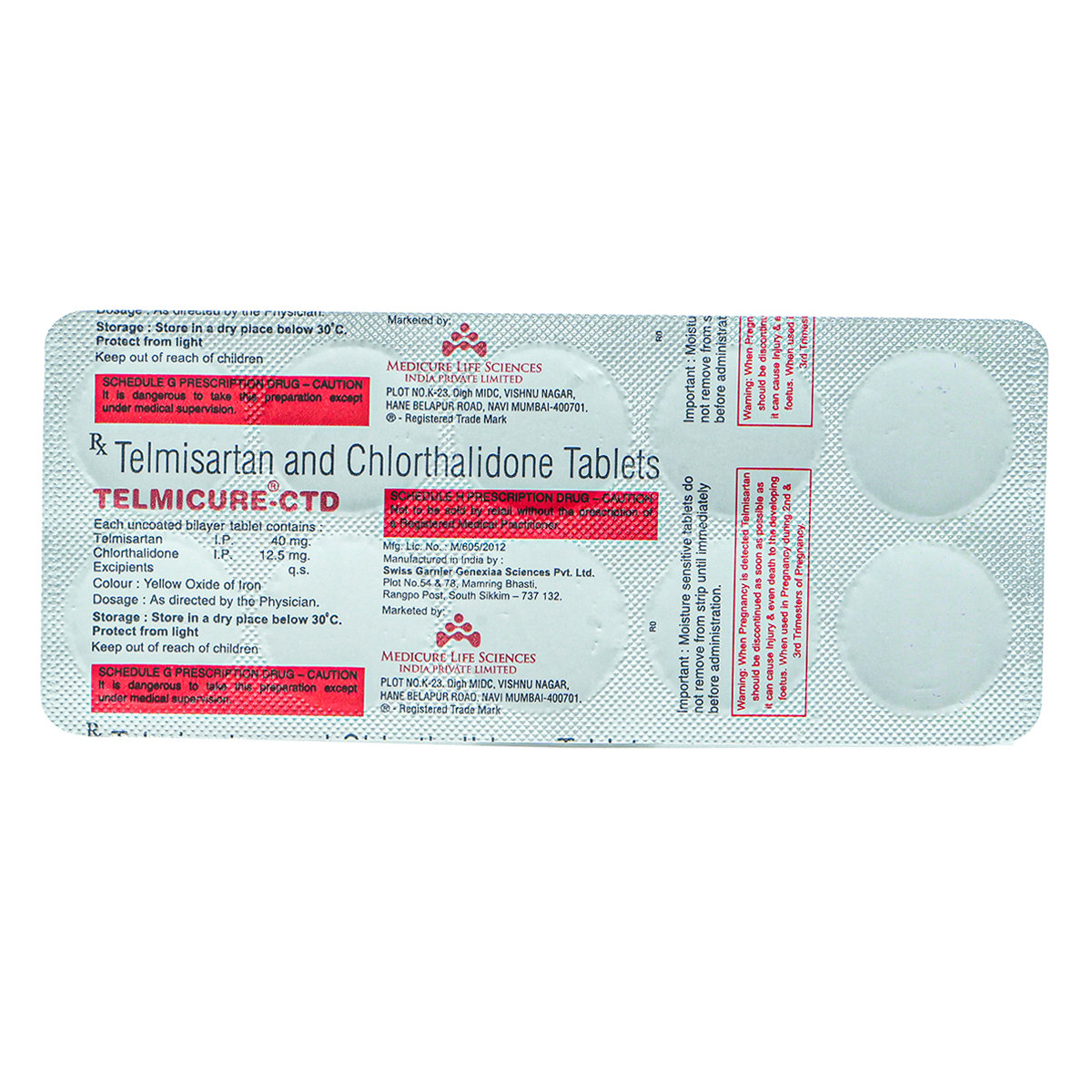 Telmicure-CTD Tablet 10's, Pack of 10 Telmicure-CTD Tablet 10's, Pack of 10