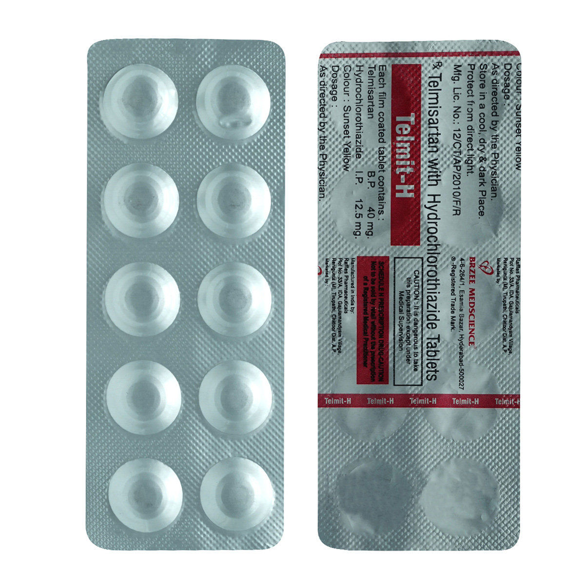 Telmit-H Tablet 10's, Pack of 10 TABLETS Telmit-H Tablet 10's, Pack of 10 TABLETS