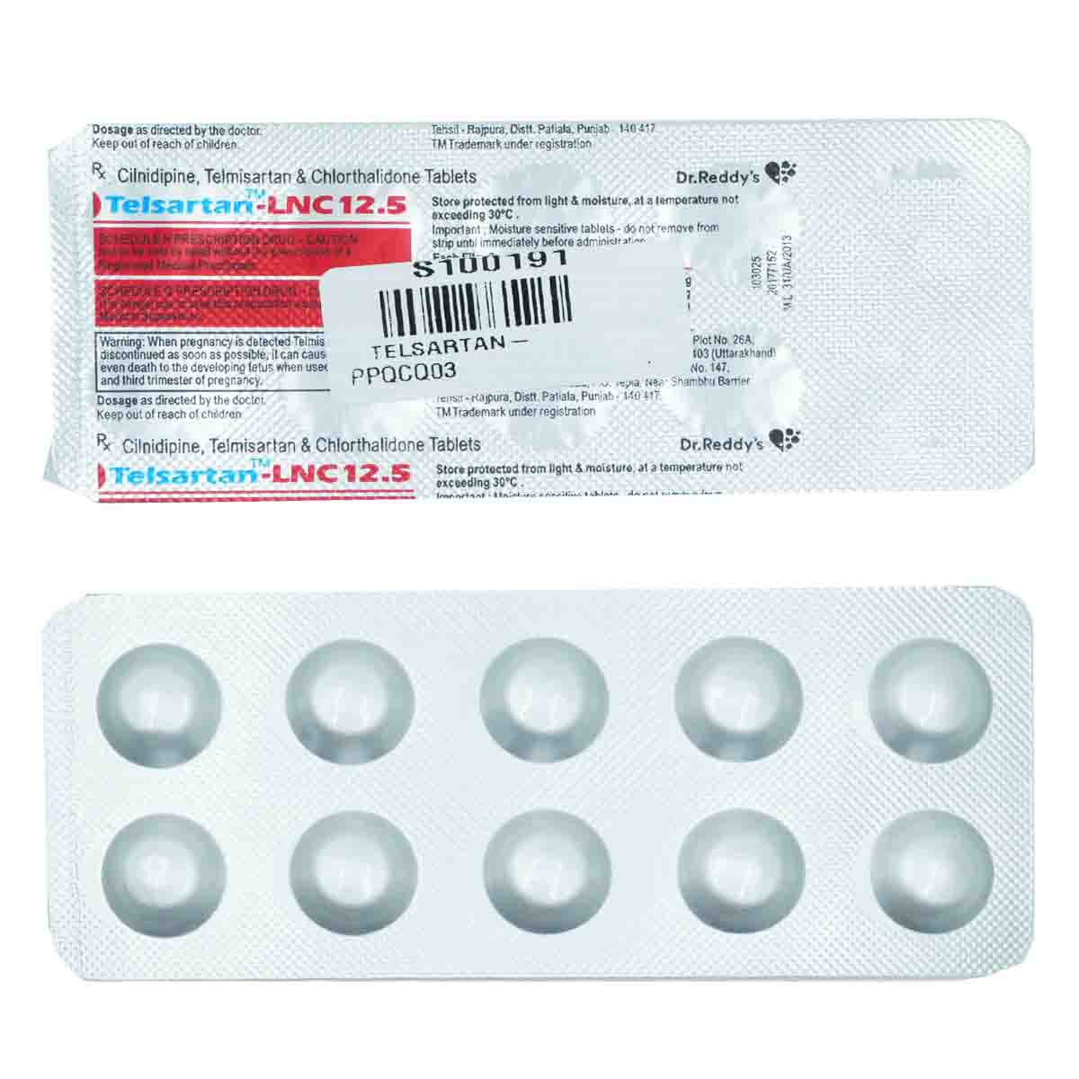 Telsartan-LNC 12.5 Tablet 10's, Pack of 10 TABLETS Telsartan-LNC 12.5 Tablet 10's, Pack of 10 TABLETS