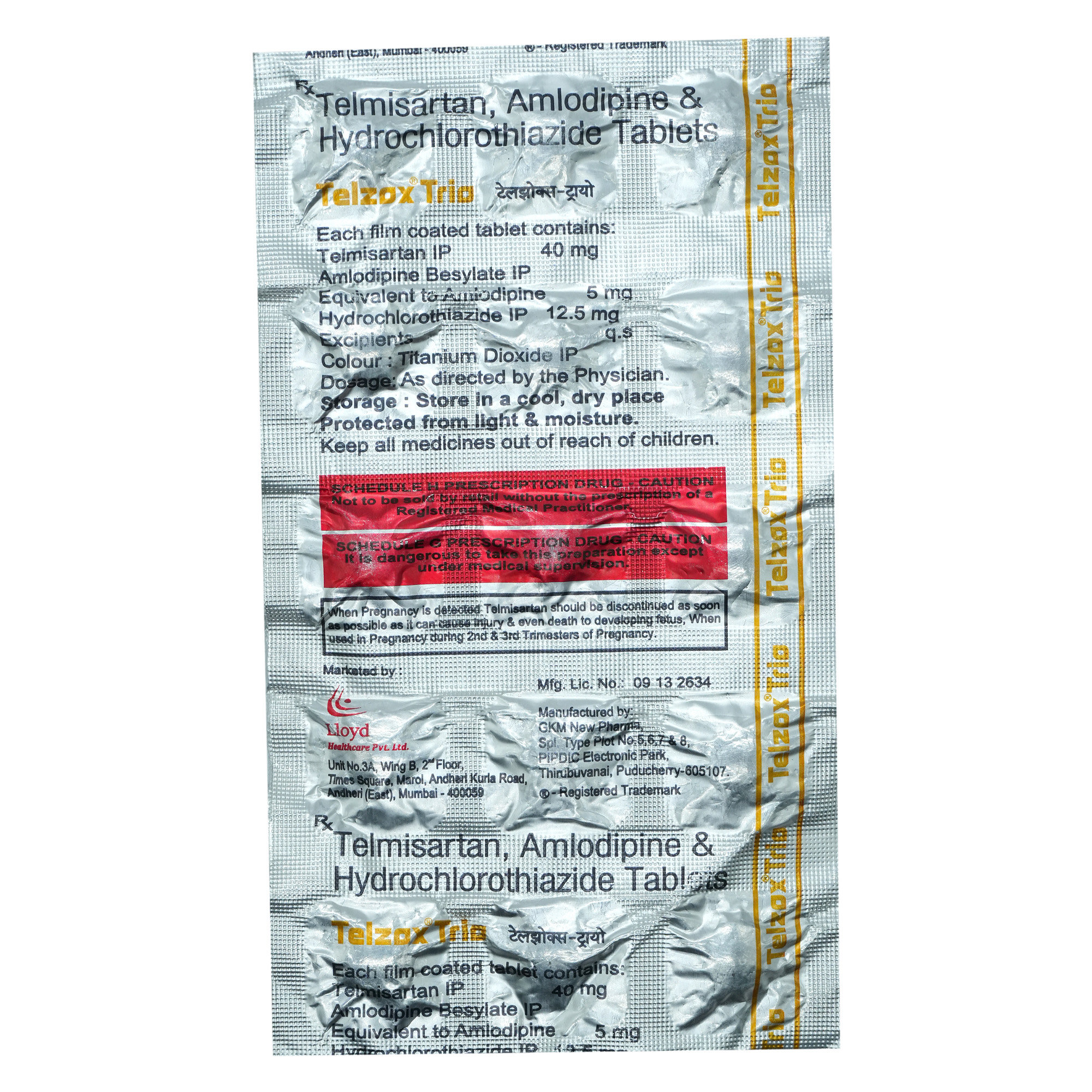 Telzox Trio Tablet 15's, Pack of 15 TabletS Telzox Trio Tablet 15's, Pack of 15 TabletS