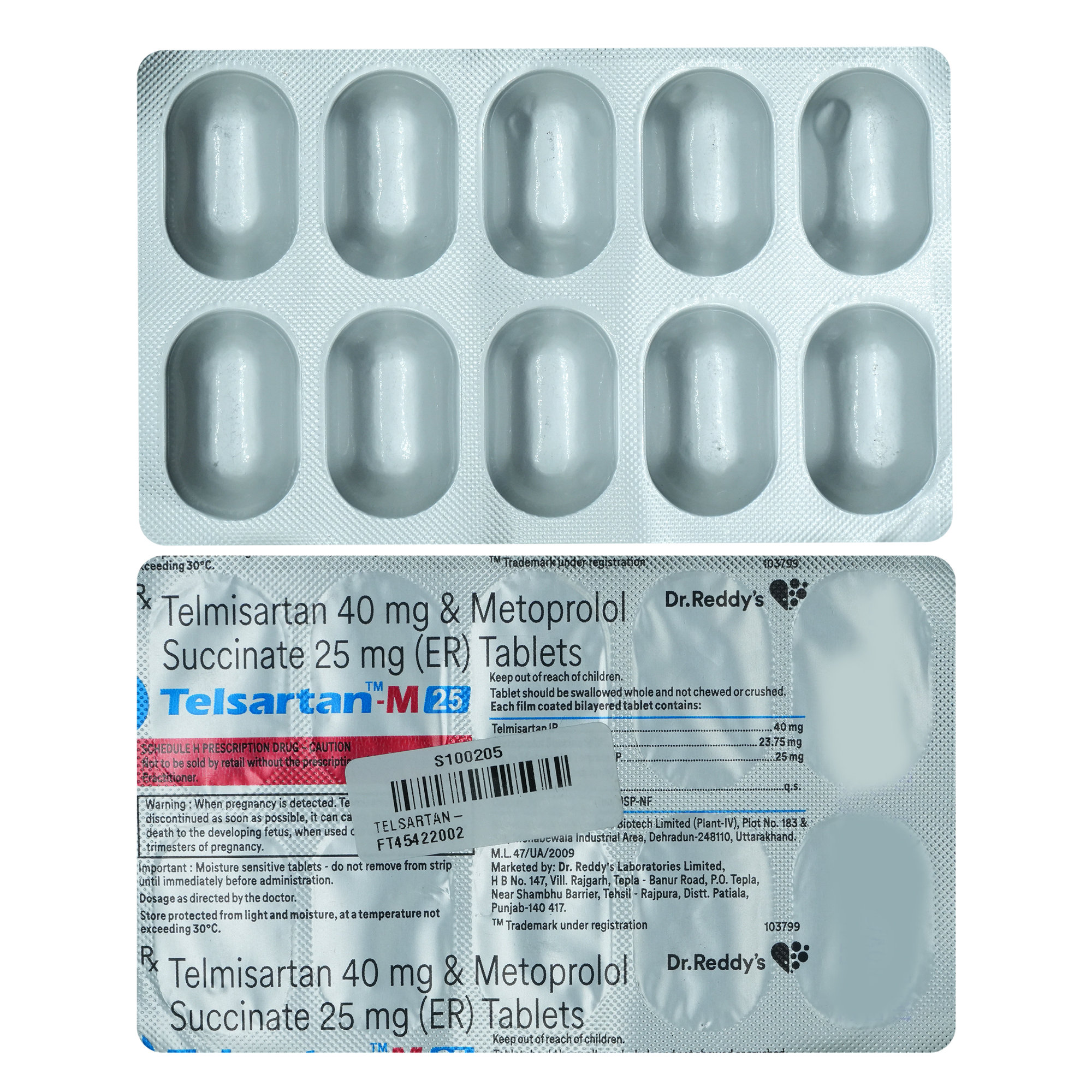 Telsartan-M 25 Tablet 10's, Pack of 10 TabletS Telsartan-M 25 Tablet 10's, Pack of 10 TabletS