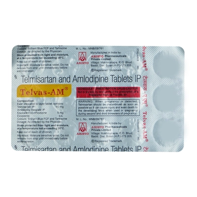 Telvas-AM Tablet 15's, Pack of 15 TabletS