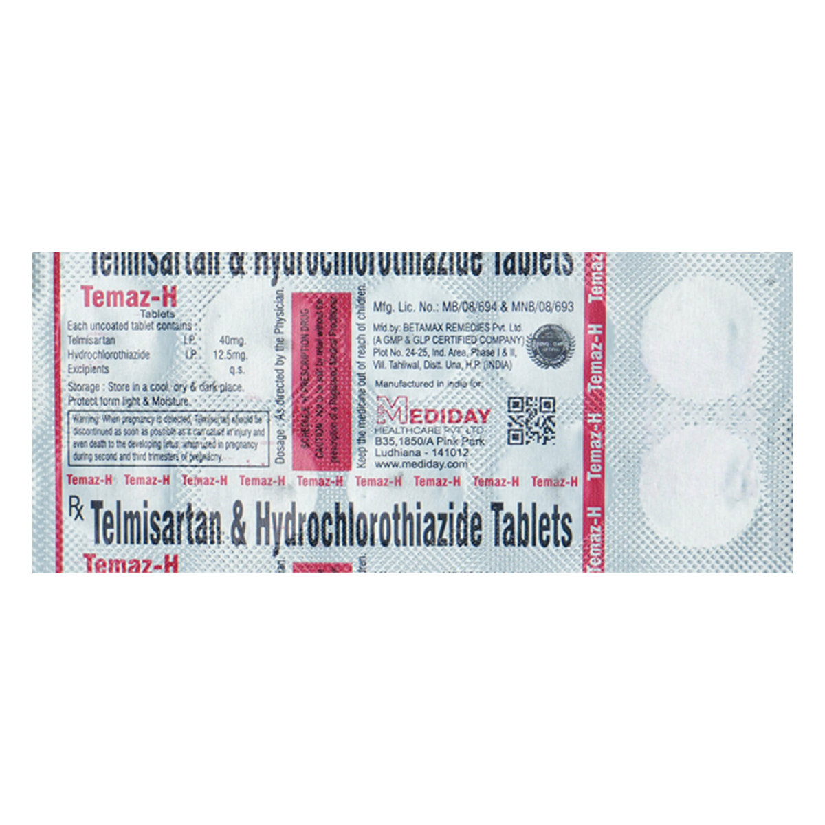 Temaz-H Tablet 10's, Pack of 10 Temaz-H Tablet 10's, Pack of 10