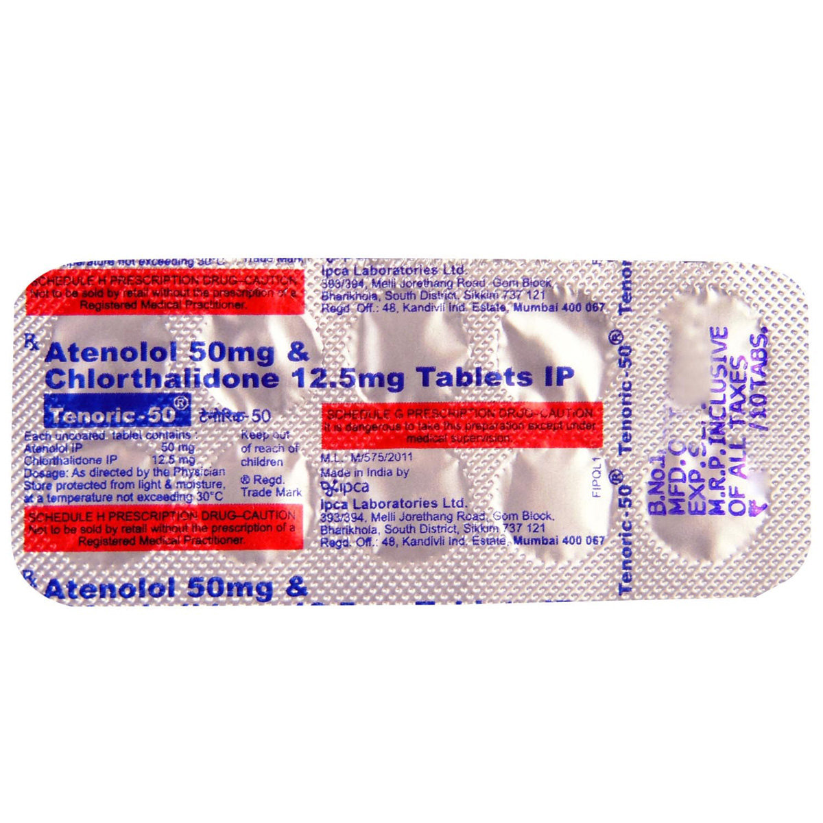 Tenoric-50 Tablet 10's, Pack of 10 TABLETS Tenoric-50 Tablet 10's, Pack of 10 TABLETS