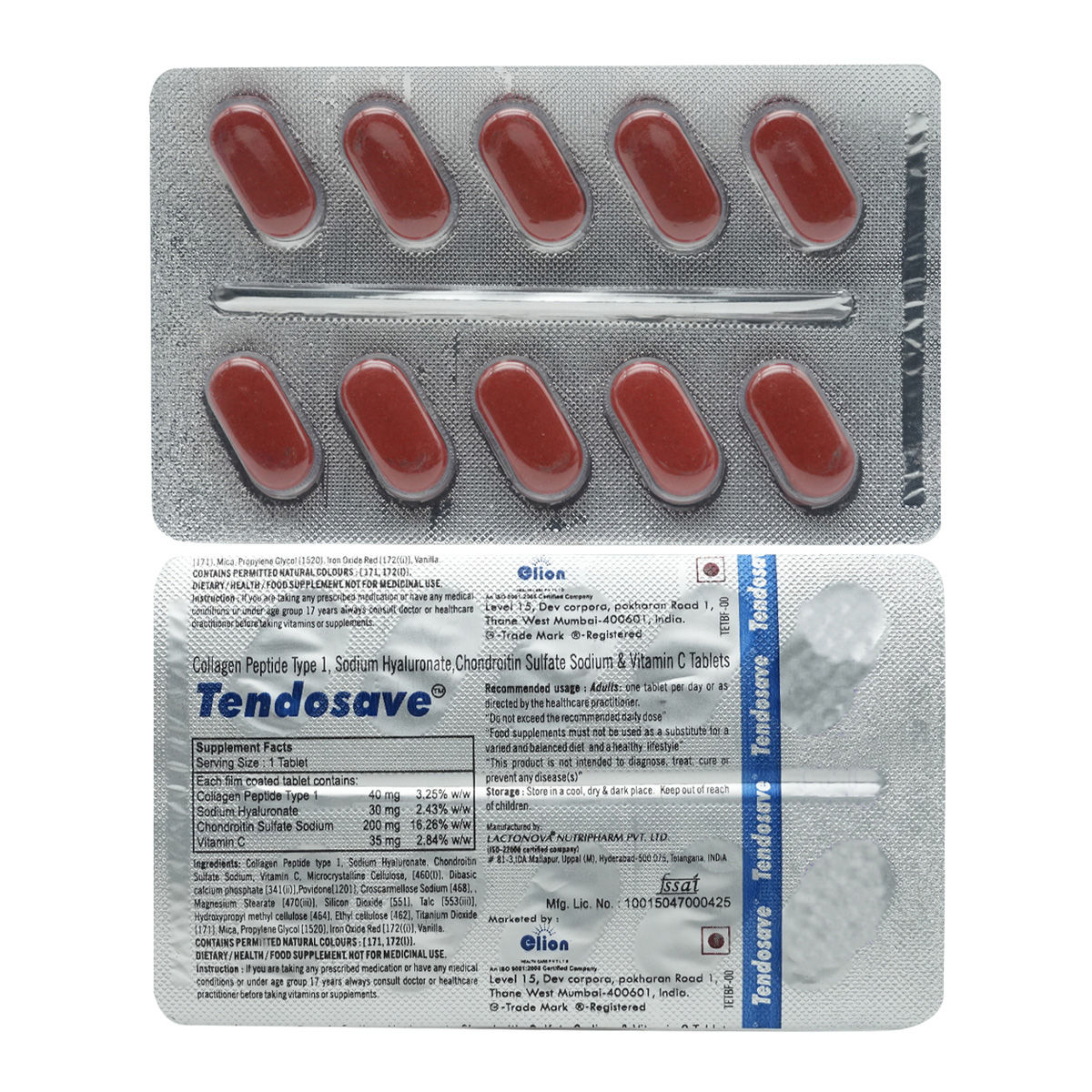 Tendosave Tablet 10's, Pack of 10 TabletS Tendosave Tablet 10's, Pack of 10 TabletS