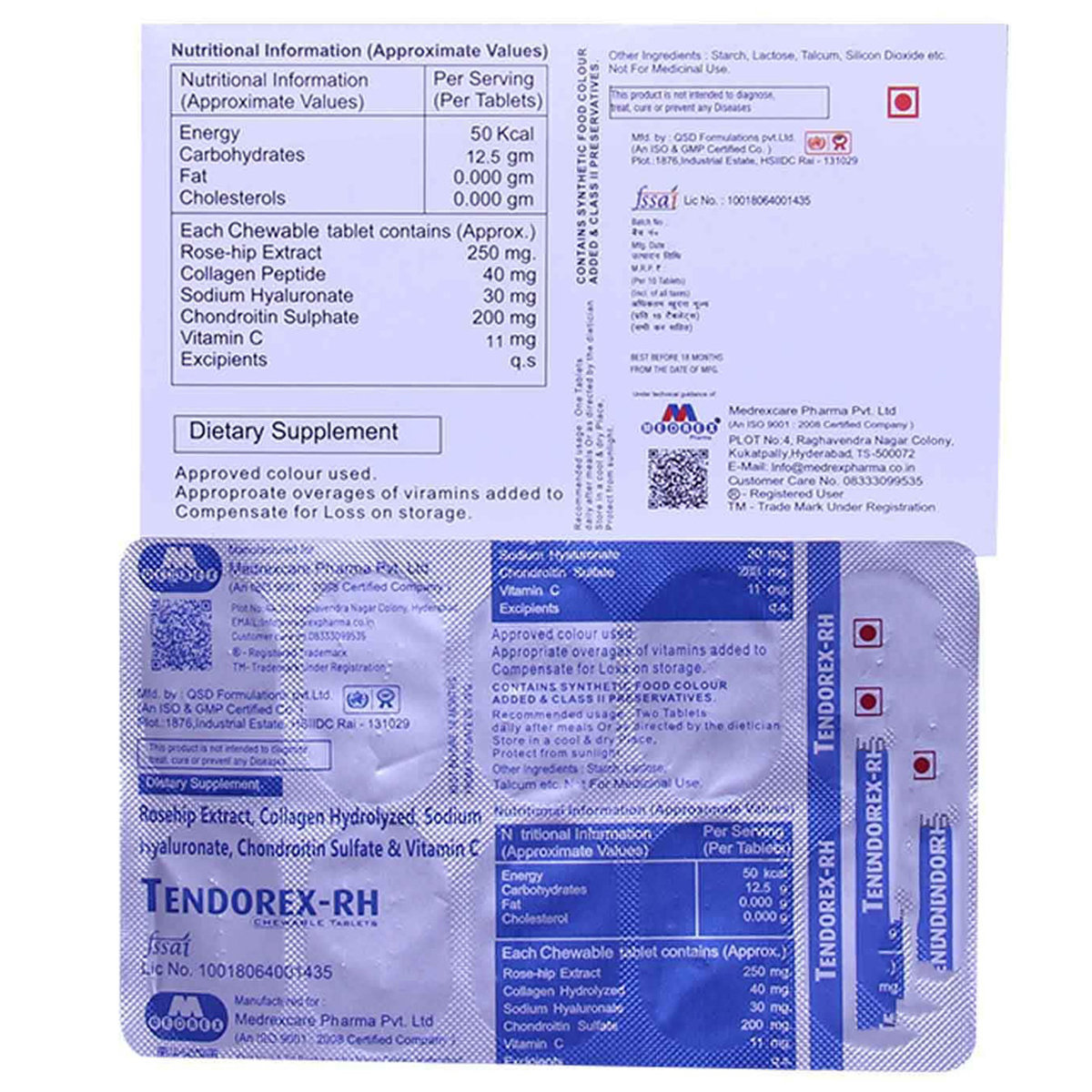 Tendorex RH Tablet 10's, Pack of 10 TabletS Tendorex RH Tablet 10's, Pack of 10 TabletS