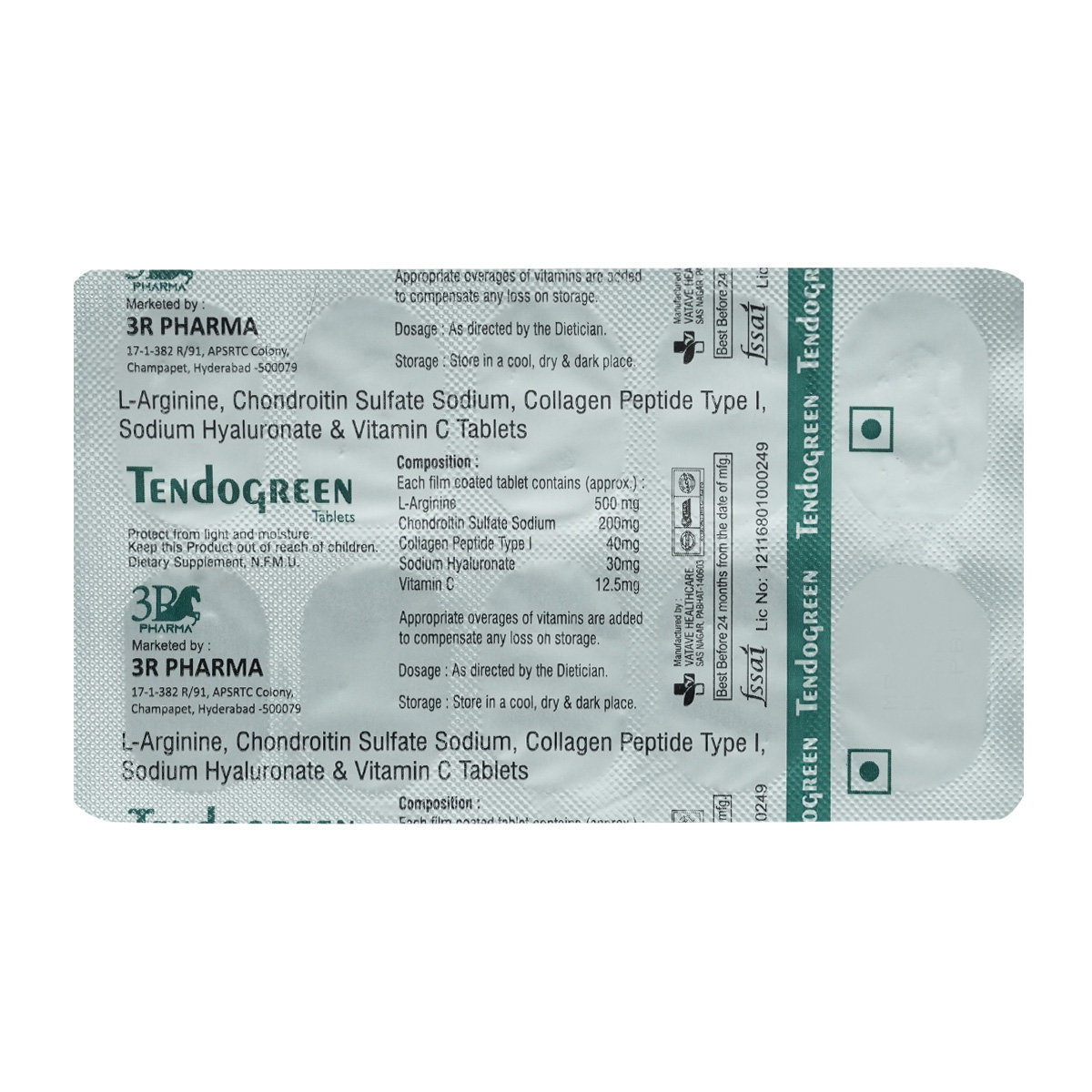 Tendogreen Tablet 10's, Pack of 10 Tendogreen Tablet 10's, Pack of 10
