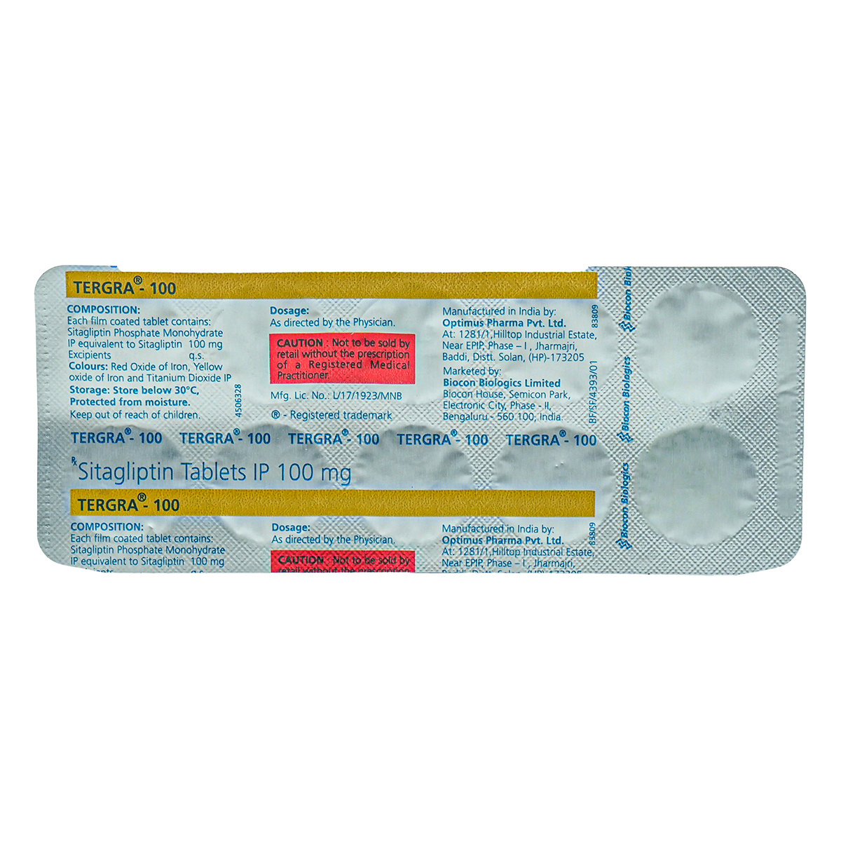 Tergra-100 Tablet 10's, Pack of 10 TabletS Tergra-100 Tablet 10's, Pack of 10 TabletS