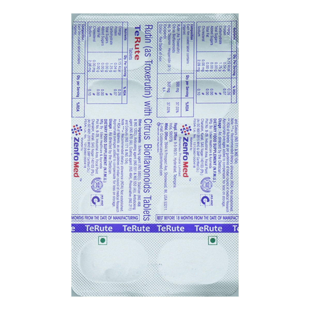 Terute Tablet 10's, Pack of 10 Terute Tablet 10's, Pack of 10