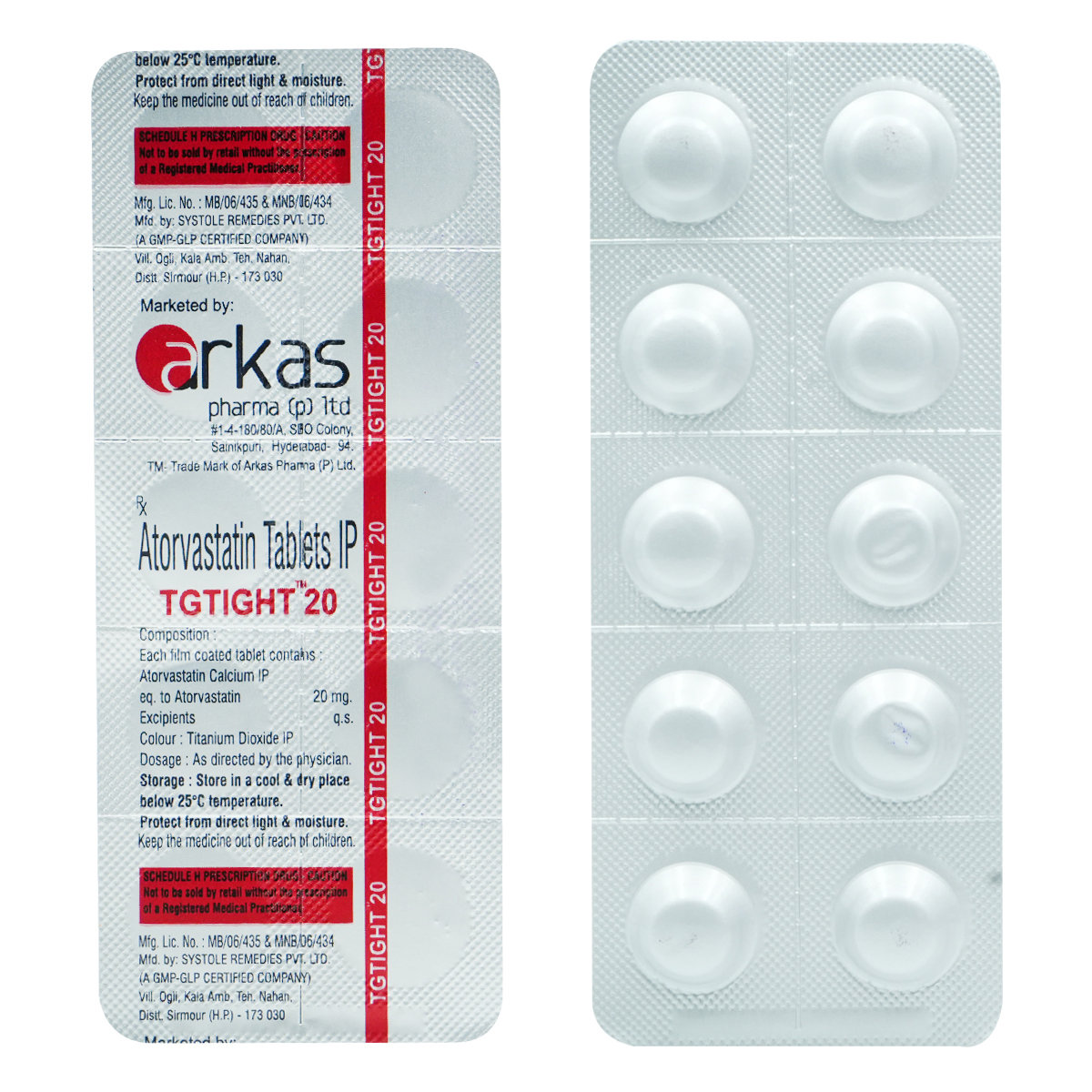 TG Tight 20 mg Tablet 10's, Pack of 10 TabletS TG Tight 20 mg Tablet 10's, Pack of 10 TabletS