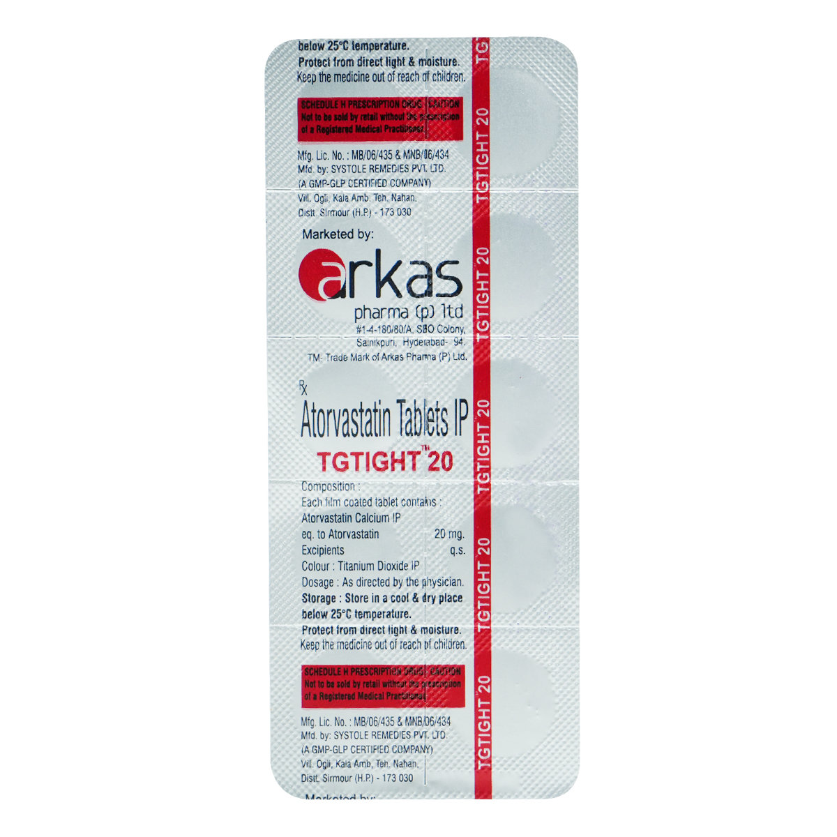 TG Tight 20 mg Tablet 10's, Pack of 10 TabletS TG Tight 20 mg Tablet 10's, Pack of 10 TabletS