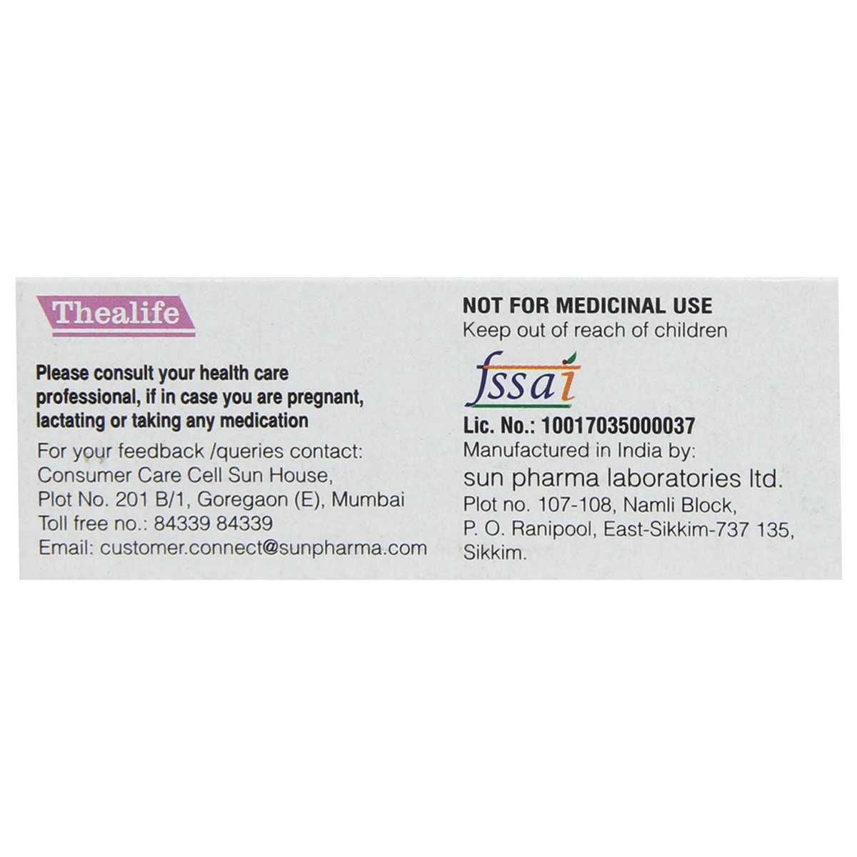 Thealife Tablet 10's, Pack of 10 Thealife Tablet 10's, Pack of 10