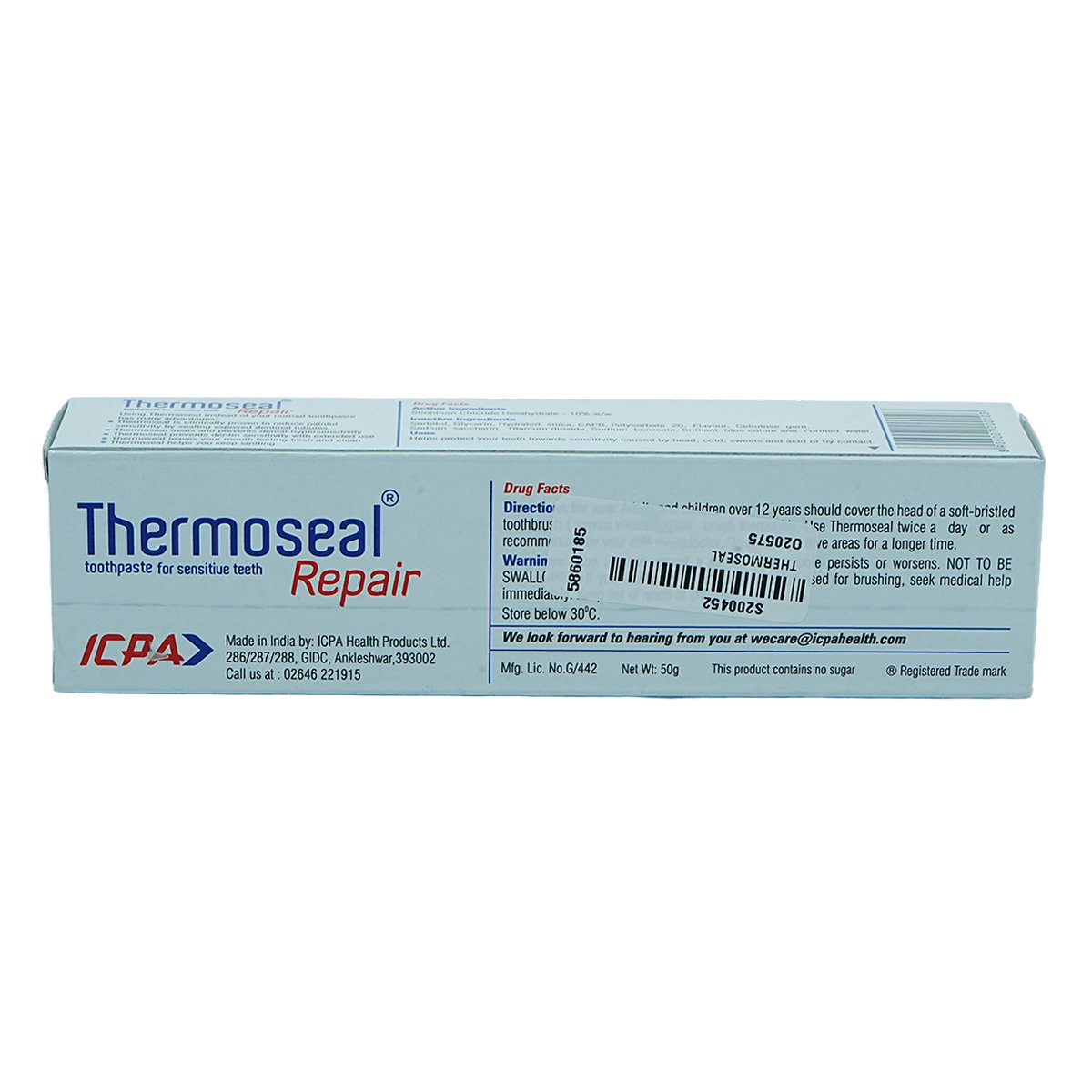 Thermoseal Repair Toothpaste 50 gm, Pack of 1 TOOTHPASTE Thermoseal Repair Toothpaste 50 gm, Pack of 1 TOOTHPASTE