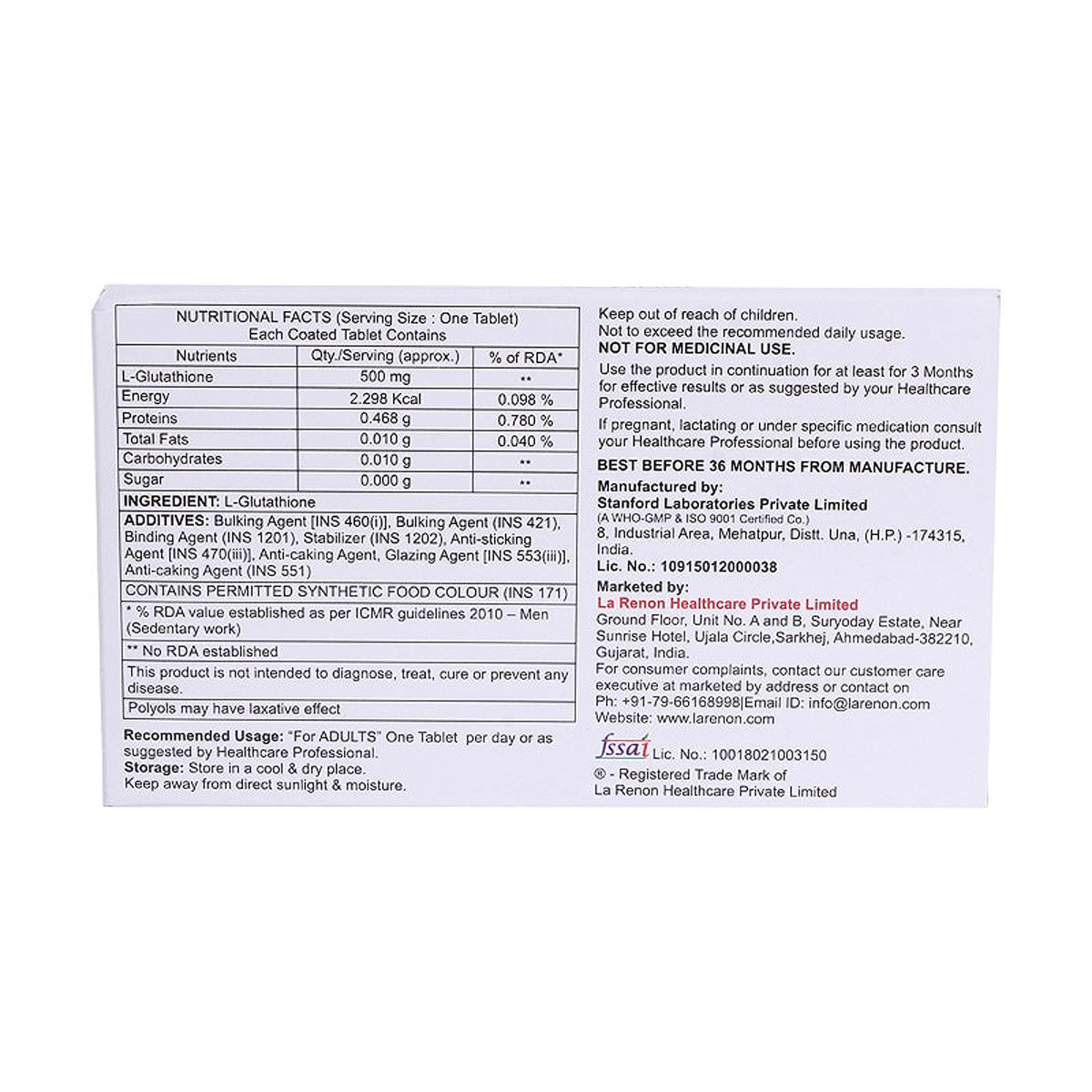 Thiotres 500 Tablet 10's, Pack of 10 TABLETS Thiotres 500 Tablet 10's, Pack of 10 TABLETS