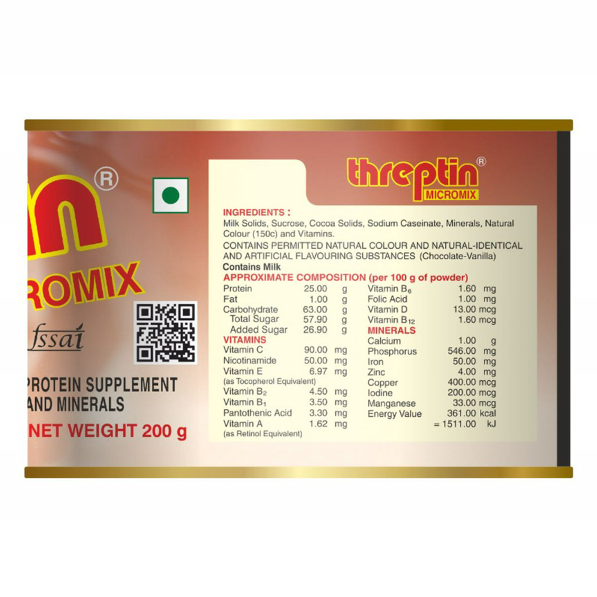 Threptin Micromix Chocolate Flavour Powder, 200 gm, Pack of 1 Threptin Micromix Chocolate Flavour Powder, 200 gm, Pack of 1