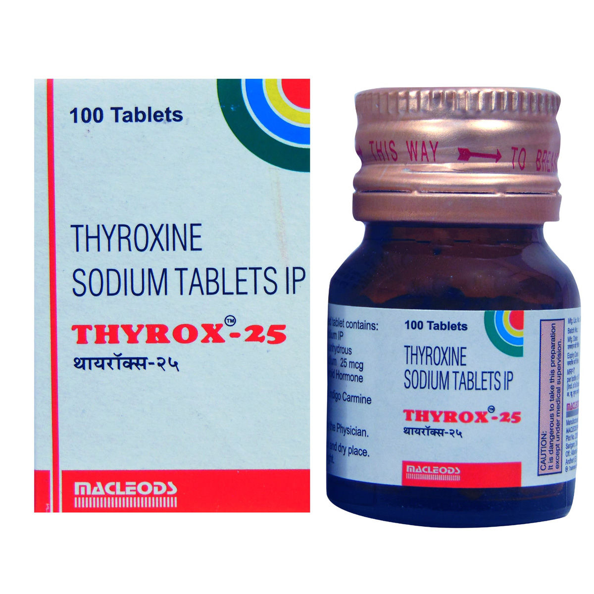 Buy Thyrox-25 Tablet 100's Online