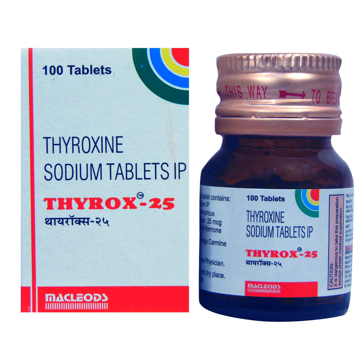 Thyrox-25 Tablet 100's, Pack of 1 Tablet Thyrox-25 Tablet 100's, Pack of 1 Tablet