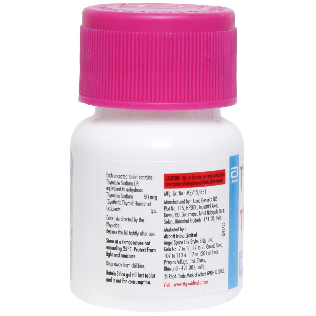Thyronorm 50 mcg Tablet 120's, Pack of 1 TABLET Thyronorm 50 mcg Tablet 120's, Pack of 1 TABLET
