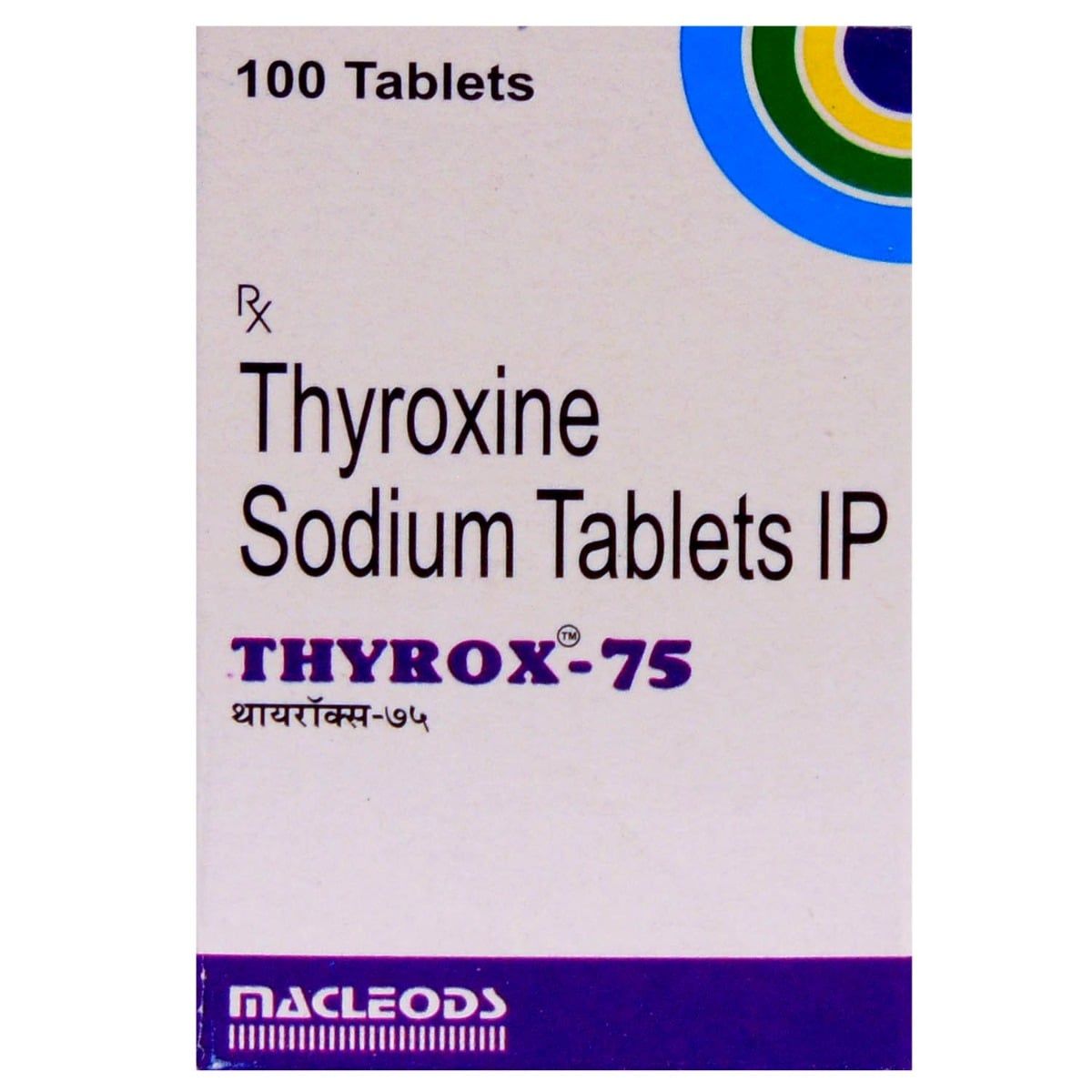 Buy Thyrox 75 Tablet 100's Online