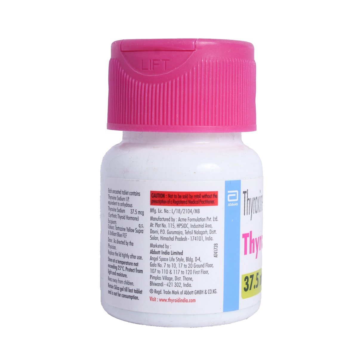 Thyronorm 37.5 mcg Tablet 120's, Pack of 1 TABLET Thyronorm 37.5 mcg Tablet 120's, Pack of 1 TABLET