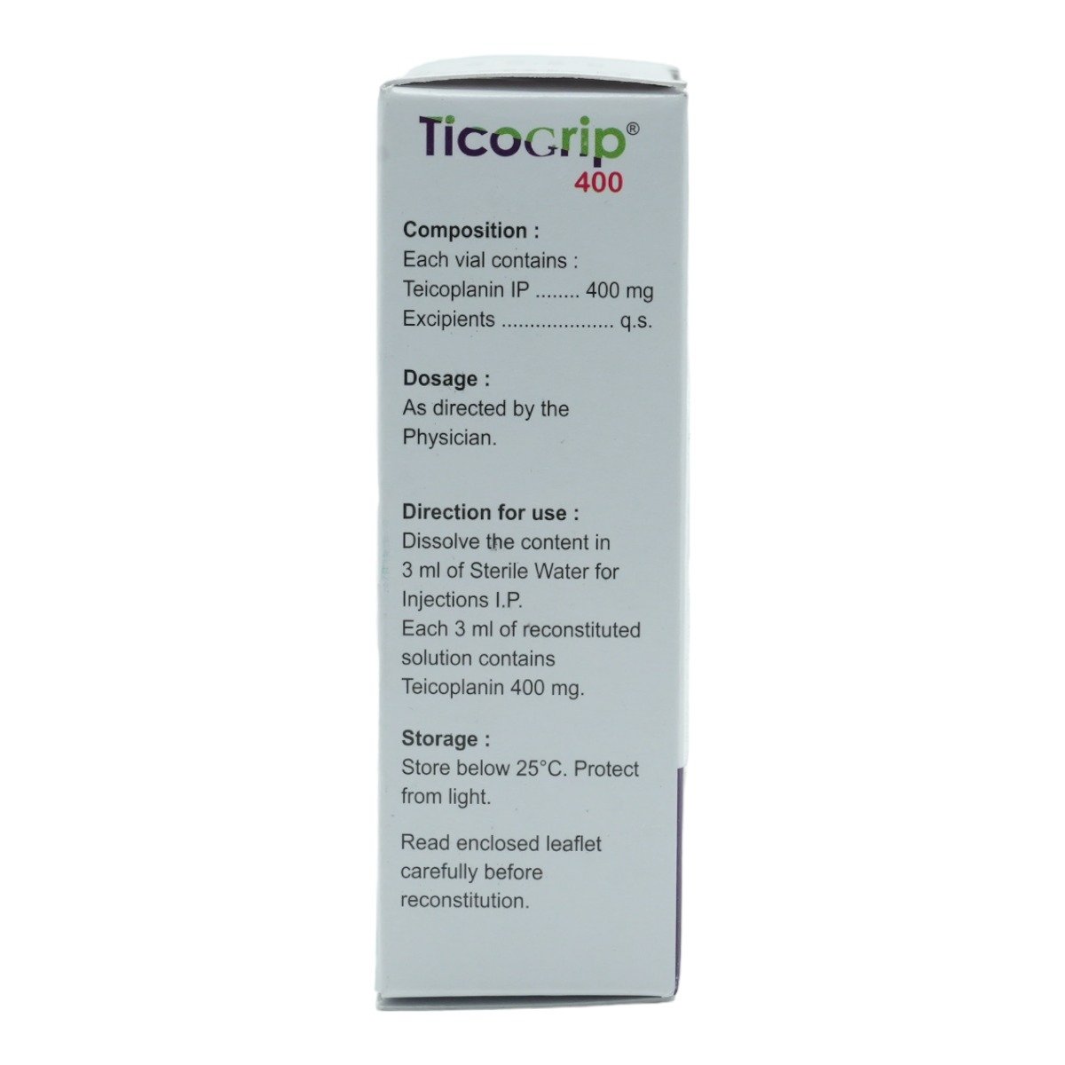 Ticogrip 400Mg Inj, Pack of 1 Injection Ticogrip 400Mg Inj, Pack of 1 Injection