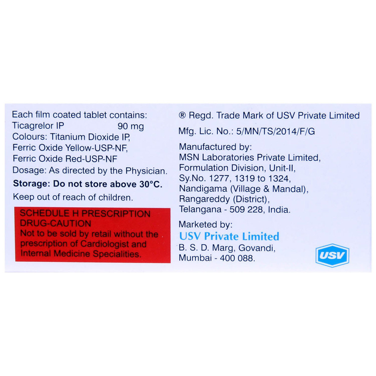 Ticaspan Tablet 10's, Pack of 10 TABLETS Ticaspan Tablet 10's, Pack of 10 TABLETS