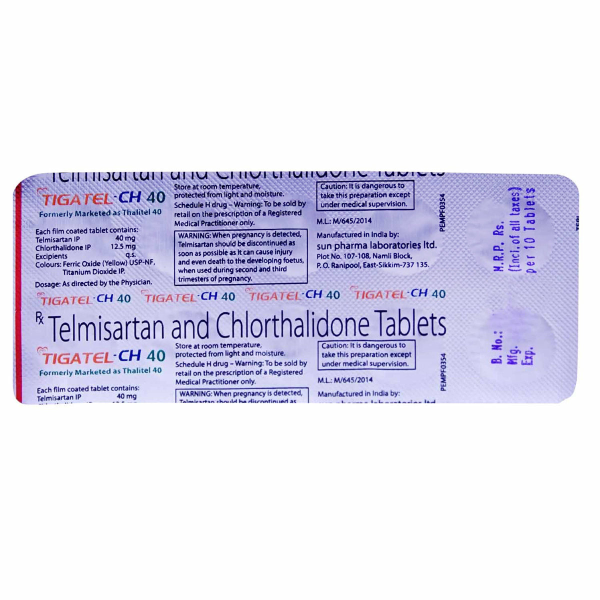 Tigatel-CH 40 Tablet 10's, Pack of 10 Tigatel-CH 40 Tablet 10's, Pack of 10