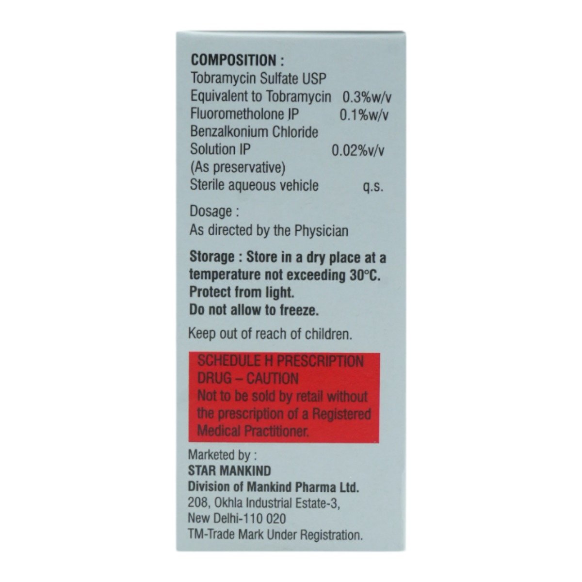 Tobastar F Eye Drop 5 ml, Pack of 1 Tobastar F Eye Drop 5 ml, Pack of 1