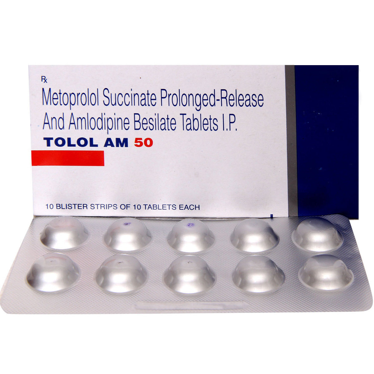 Tolol AM 50 Tablet 10's, Pack of 10 TABLETS Tolol AM 50 Tablet 10's, Pack of 10 TABLETS