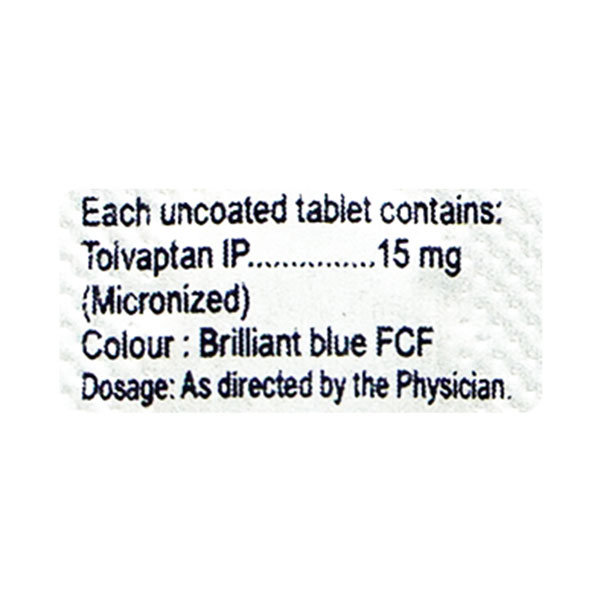 Tolvamac 15 mg Tablet 4's, Pack of 4 TabletS Tolvamac 15 mg Tablet 4's, Pack of 4 TabletS
