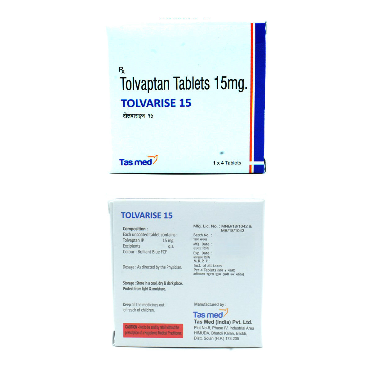 Tolvarise 15 mg Tablet 4's, Pack of 4 TabletS Tolvarise 15 mg Tablet 4's, Pack of 4 TabletS