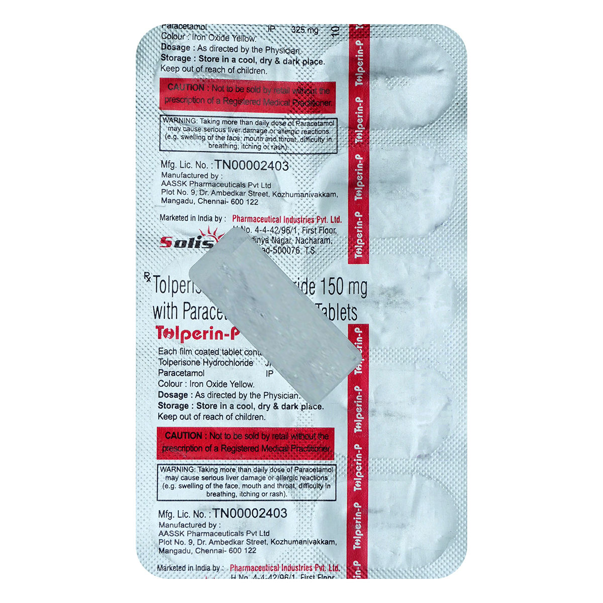 Buy Tolperin-P Tablet 10's Online