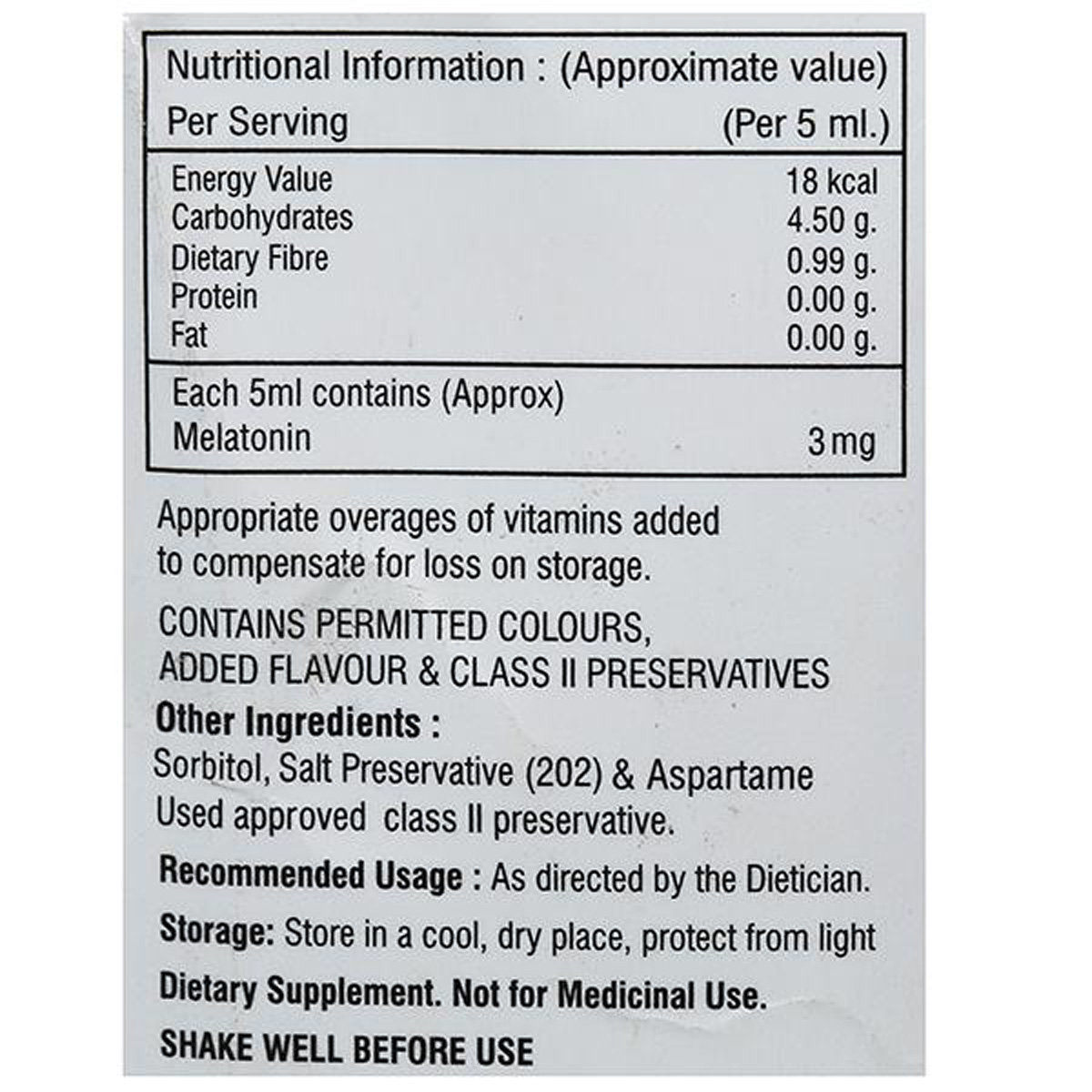 Tonin Sugar Free 3 mg Syrup 60 ml, Pack of 1 Liquid Tonin Sugar Free 3 mg Syrup 60 ml, Pack of 1 Liquid