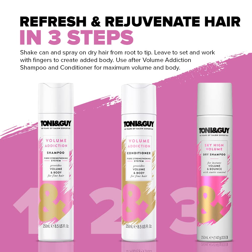 Toni&Guy Sky High Volume Dry Shampoo, 250 ml, Pack of 1 Toni&Guy Sky High Volume Dry Shampoo, 250 ml, Pack of 1