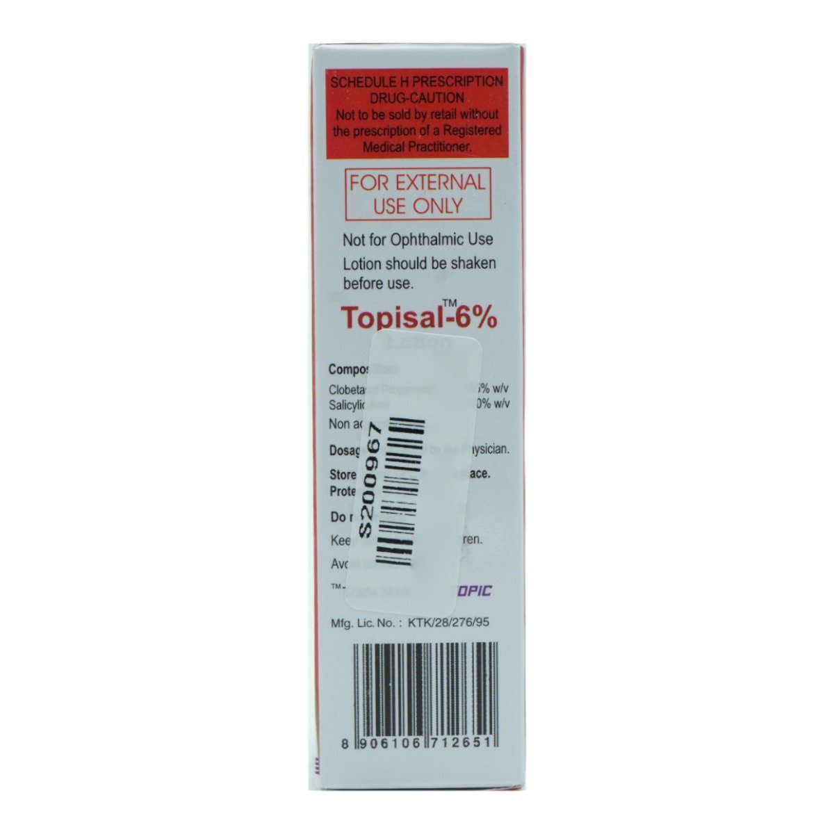 Topisal-6% Lotion 30 ml, Pack of 1 Lotion Topisal-6% Lotion 30 ml, Pack of 1 Lotion