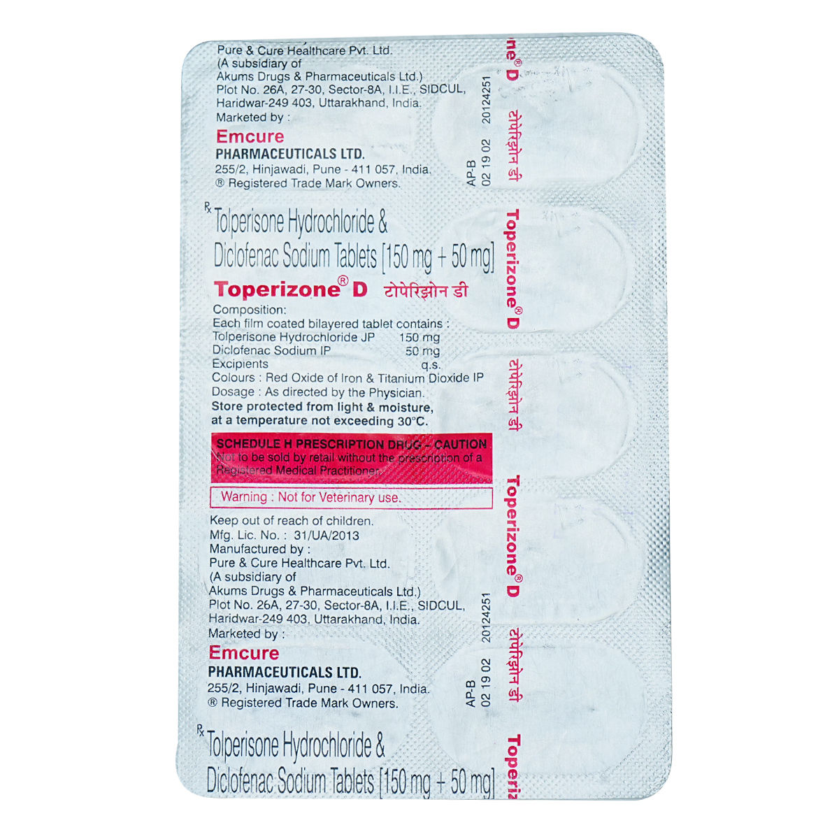 Buy Toperizone D Tablet 10's Online