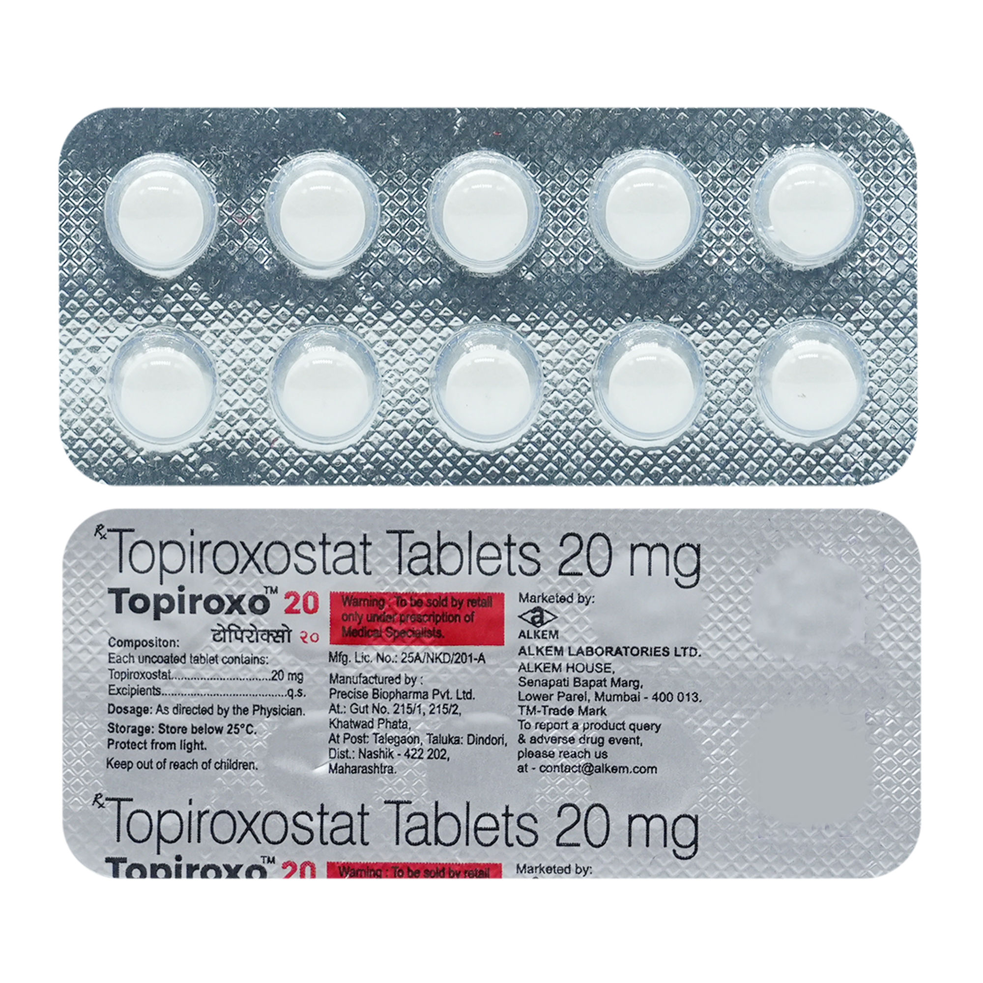 Buy Topiroxo 20 Tablet 10's Online