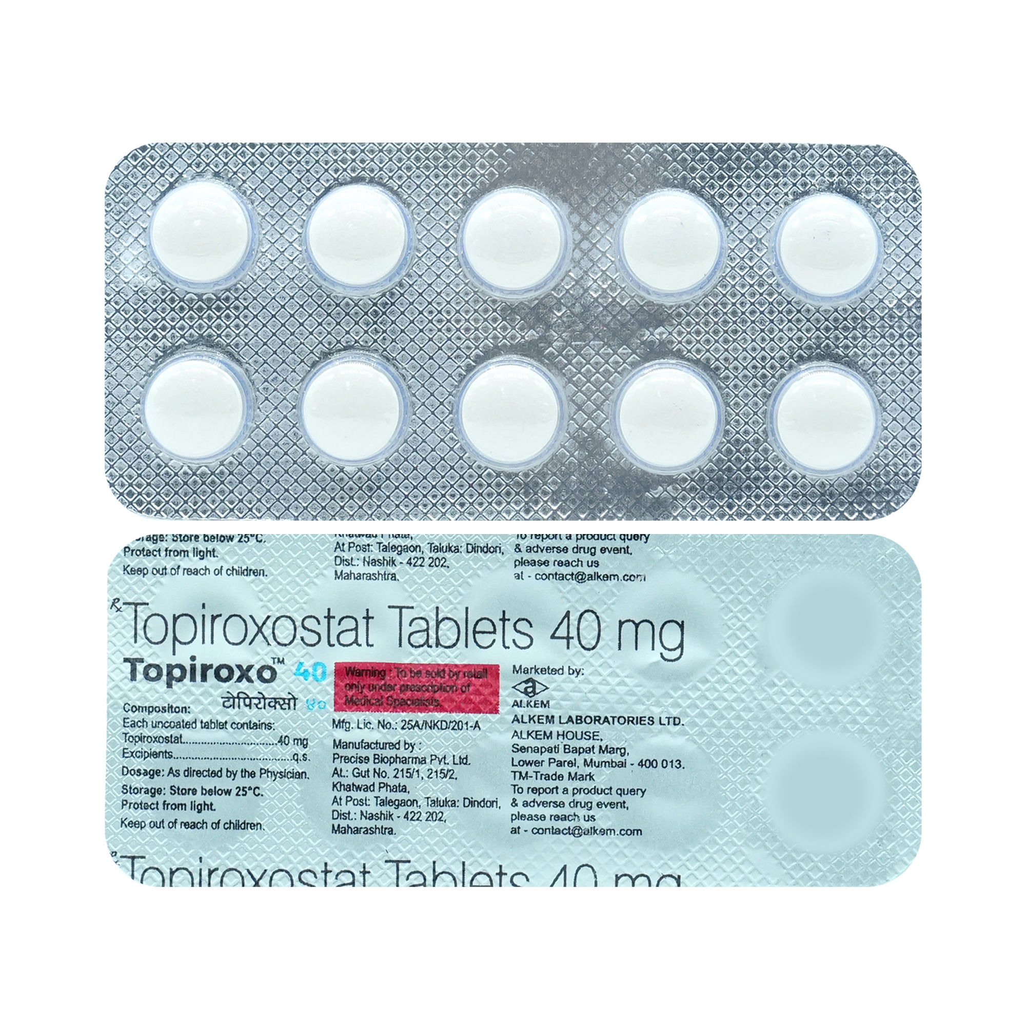 Buy Topiroxo 40 Tablet 10's Online