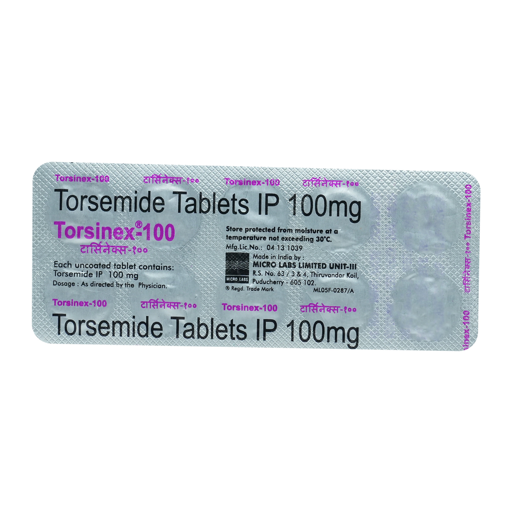 Torsinex-100 Tablet 10's, Pack of 10 TabletS Torsinex-100 Tablet 10's, Pack of 10 TabletS