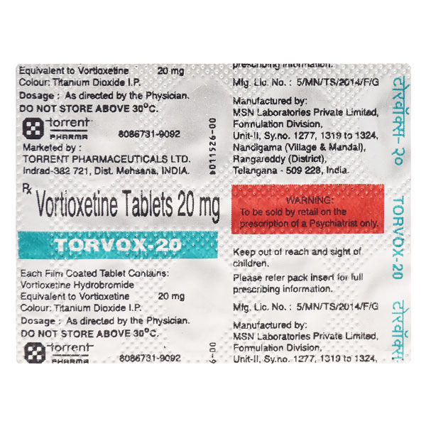 Buy Torvox-20 Tablet 10's Online