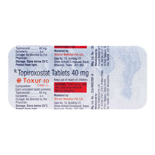 Buy Toxur 40 Tablet 10's Online