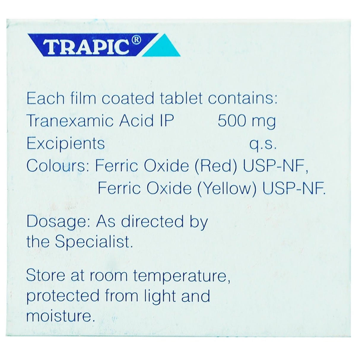 Trapic Tablet 10's, Pack of 10 TABLETS Trapic Tablet 10's, Pack of 10 TABLETS