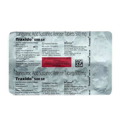 Traxido 500mg Sr Tablet 10's, Pack of 10 TabletS