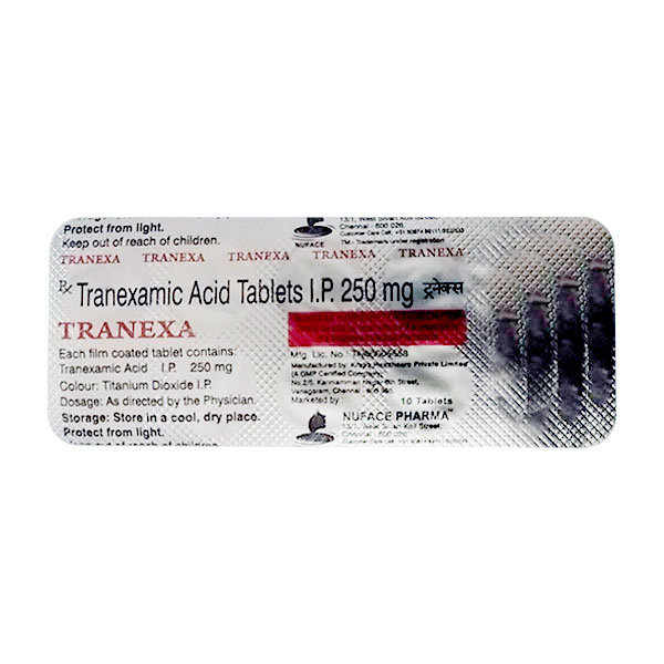 Tranexa Tablet 10's, Pack of 10 TABLETS Tranexa Tablet 10's, Pack of 10 TABLETS
