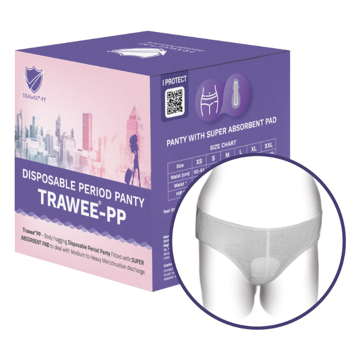 Trawee-PP Disposable Period Panty Large, 5 Count, Pack of 1 Trawee-PP Disposable Period Panty Large, 5 Count, Pack of 1