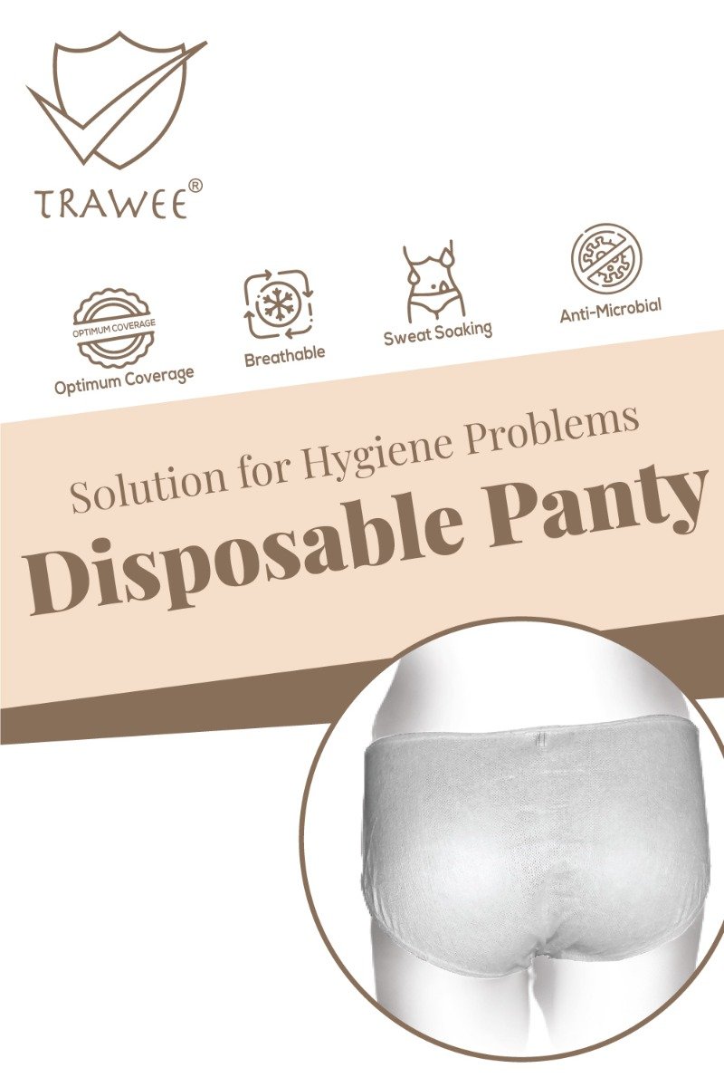 Trawee Women's Travel Disposable Panty Medium, 5 Count, Pack of 1 Trawee Women's Travel Disposable Panty Medium, 5 Count, Pack of 1