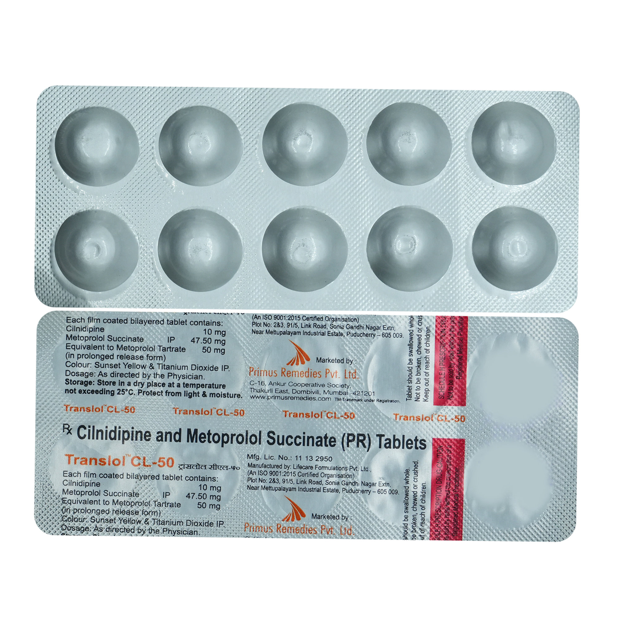 Translol CL-50 Tablet 10's, Pack of 10 TABLETS Translol CL-50 Tablet 10's, Pack of 10 TABLETS