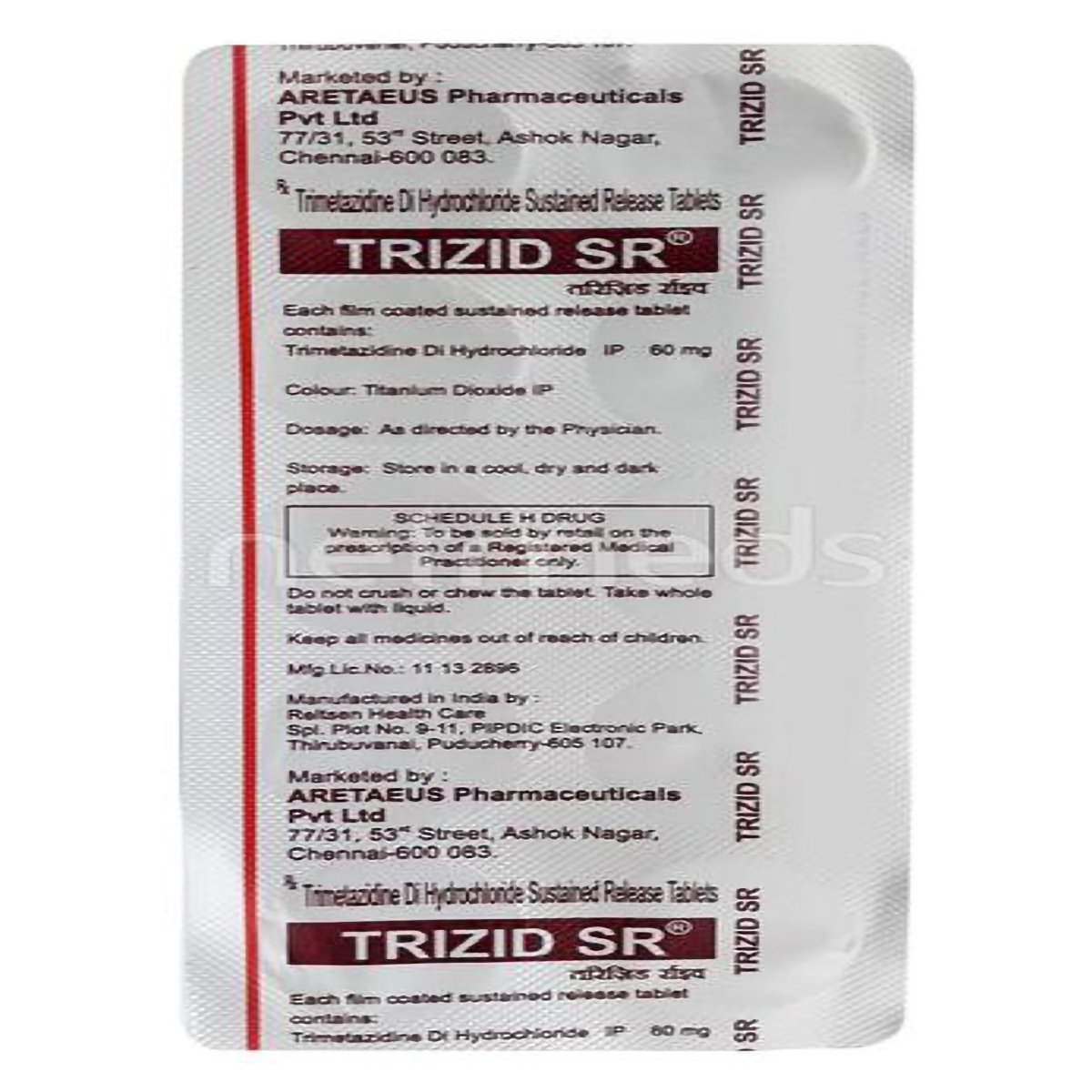 Trizid SR Tablet 10's, Pack of 10 TABLETS Trizid SR Tablet 10's, Pack of 10 TABLETS