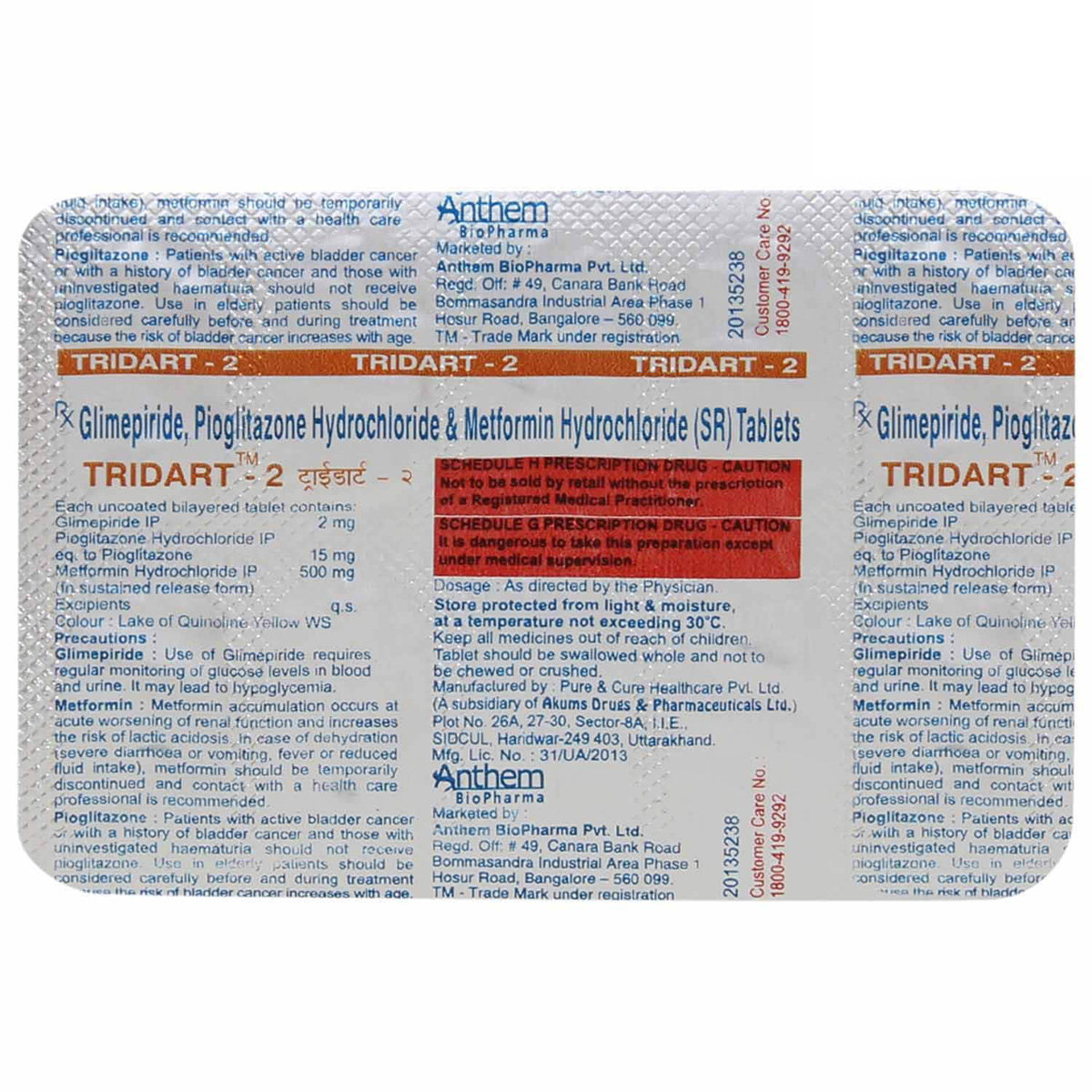 Tridart 2 Tablet 10's, Pack of 10 TABLETS Tridart 2 Tablet 10's, Pack of 10 TABLETS