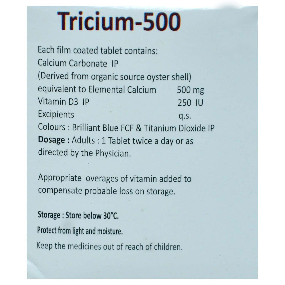 Tricium 500 Tablet 15's, Pack of 15 TABLETS Tricium 500 Tablet 15's, Pack of 15 TABLETS
